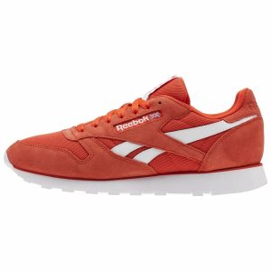 Adidasy Męskie Reebok Classic Leather Pomarańczowe PL 28NVUOP